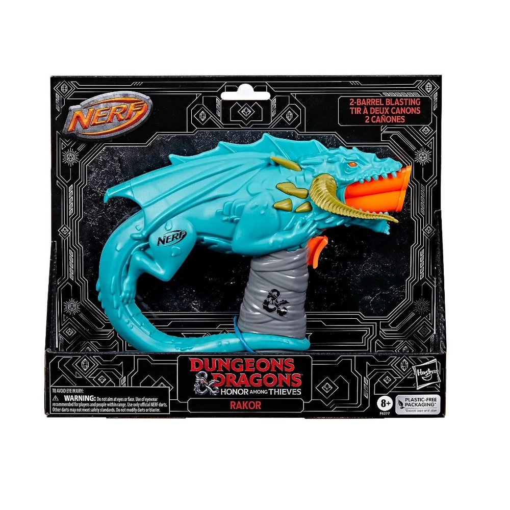 NEW NERF Dungeons & Dragons Rakor Blaster Dart Gun Outdoor Games with Darts